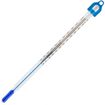 Image de Thermomètre à alcool (couleur bleue) pour de fabrication maison, avec verre laboratoire immersion, température 10 + 110 C, 155 mm fabriqué au Royaume Uni