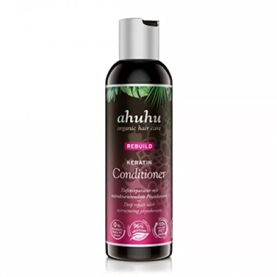 Image de ahuhu REBUILD Après shampoing kératine (200 ml) à la phytokératine végétale, répare, protège et régénère les cheveux, cheveux abîmés, cassants, colorés ou permanentés