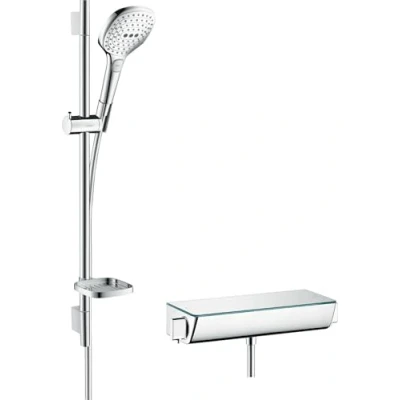 Image de hansgrohe Raindance Select E Combi douche 120 3 jet avec barre 65 cm/Ecostat Select, chromé, 27038000