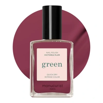Image de MANUCURIST Green Vernis à Ongles Prune Classique 9 Free Vegan et Bio Sourcé (78%) Manucure professionnelle 15ml (VICTORIA PLUM)