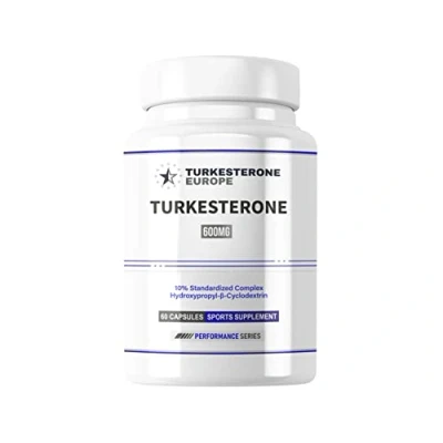 Image de Turkesterone 10% Complexe avec Hydroxypropyl Bêta Cyclodextrine 60 Capsules (600mg) Europe®