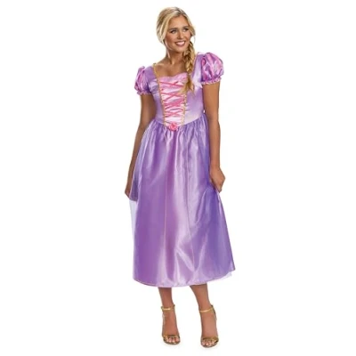 Image de DISGUISE 158349B EU Déguisement de princesse Disney Raiponce Basic Plus pour adulte, femme, multicolore, taille M