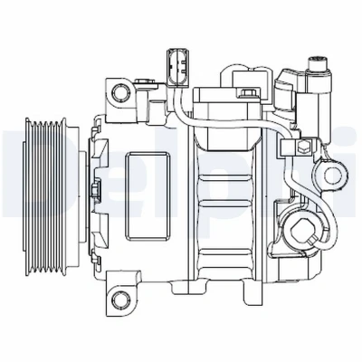 Image de DELPHI CS20476 compresseur De Climatisation 6SEU14 PAG 46 avec huile VOLKSWAGEN: Transporter 5 Bus, 5, Multivan (7HM