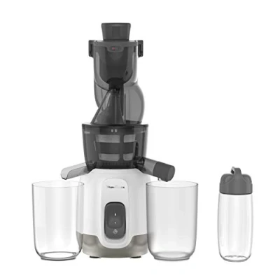 Image de MOULINEX ULTRA JUICE Extracteur de jus à froid 2 filtres Gourde 600 mL Goulotte Extra large 85 mm Programme automatique Easy Clean fruits et légumes entiers Silencieux 200W ZU600110
