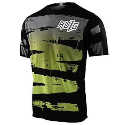 Image de Maillot De VTT pour Homme Manches Courtes Respirant Séchage Rapide,Cyclisme Vélo Route/Multisport/Fitness (Style 9,S)