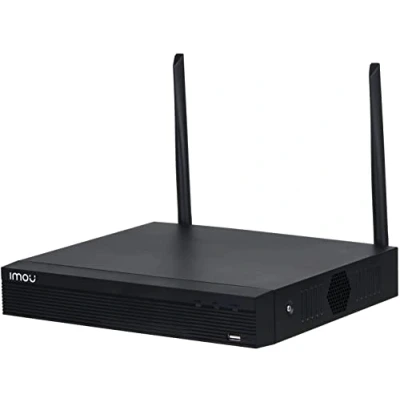 Image de Imou NVR 4 canaux Wi FI Enregistreur continu avec prédisposition HDD jusqu&#039;à 8 to Sortie vidéo HDMI et VGA H.265 Portée 100 m en Champ Ouvert WiFi 2 x Mimo