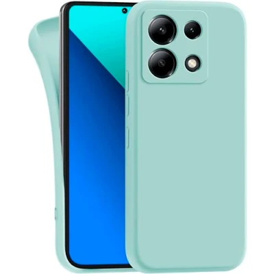 Image de MyGadget Coque pour Xiaomi Redmi Note 13 Pro 5G Poco X6 Case Silicone Souple &amp; Soft Cover TPU Protection Extra Fine Légère Étui Coloré Anti Choc et Rayures Vert Menthe