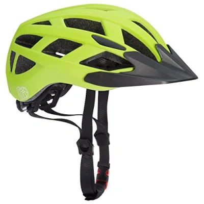 Image de Spielwerk Casque LED de vélo Unisexe pour Enfant Vert/Noir S Multisport Anti Chocs Visière Amovible Réglable Ajustable