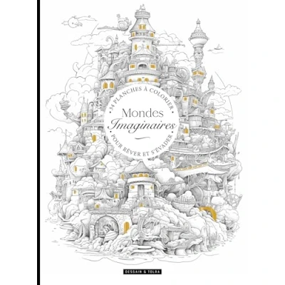 Image de Mondes imaginaires 34 planches à colorier pour rêver et s&#039;évader (Relié)