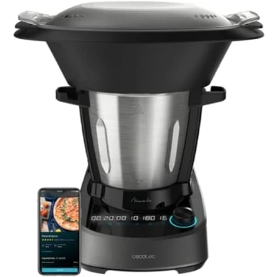Image de Cecotec Robot de cuisine multifonction Mambo 11090 1600 W 37 fonctions, APP, Balance et Pichet 3,3 litres en acier inoxydable pour lave vaisselle, Recette accessoires