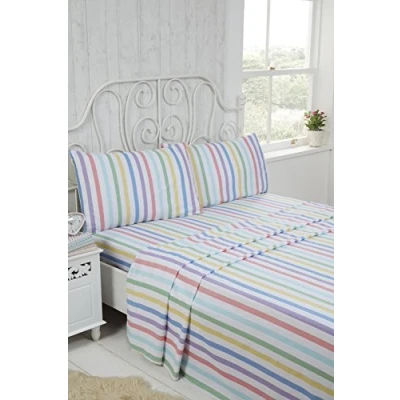 Image de Rapport à Bonbons 100% Coton brossé de lit, Coton, Multicolore, King