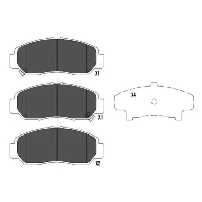 Image de KAVO PARTS KBP 2037 Jeu de plaquettes frein avec indicateur d&#039;usure HONDA: CIVIC 7 Hatchback, FR V, 8