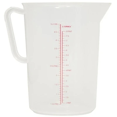 Image de Zodiac Cruche graduée en PP de 5 Litre, Transparente