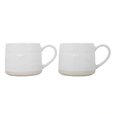 Image de Mikasa Tasses en grès Farmhouse avec étoiles, 2 pièces pour le thé, café et chocolat chaud, 380ml Emballage cadeau, lavable au lave vaisselle micro ondes
