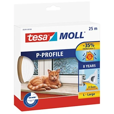Image de Tesa moll P Profile Kit d&#039;isolation pour fenêtre 05391 00100 00 White 25 m