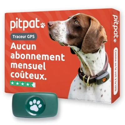 Image de PitPat Traceur GPS pour Chien sans Abonnement Convient à Tous Les Chiens et se Fixe Colliers Suivi par Satellite avec Une Portée Illimitée Animaux 100% Étanche (Vert)
