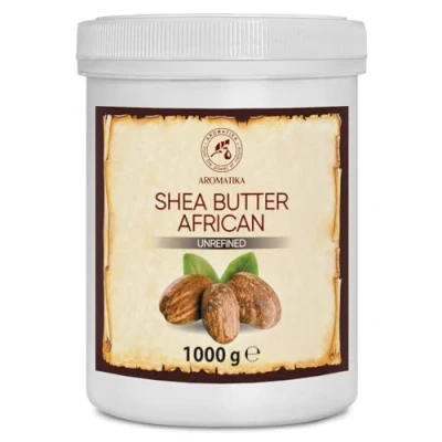 Image de Beurre de Karité 1000g Butyrospermum Parkii Shea Butter Africain Ghana Pressé À Froid Non Raffiné Idéal pour Cheveux Peau Visage Soin du Corps