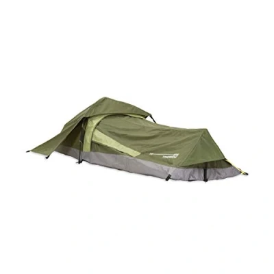 Image de Lumaland x Where Tomorrow Tente Solo Pop Up 1 Personne Rectangle 225x80x50 cm Camping/Festival Vert