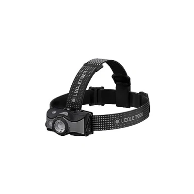 Image de Lampe frontale LED MH7 d&#039;extérieur, noir/gris, rechargeable batterie, 600 lumens, autonomie maximale de 60h, lumière rouge, peut fonctionner 2 piles AA, verrouillage transport