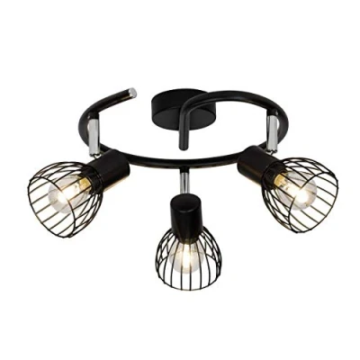 Image de BRILLIANT lampe Blacky Spot Spiral 3flg noir 3x D45, E14, 40W, adaptées aux lampes à suspension (non incluses) Échelle A ++ E Convient LED