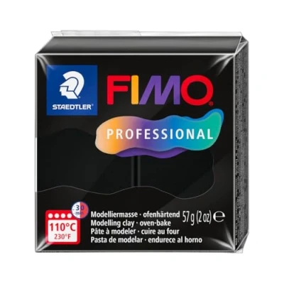 Image de STAEDTLER 8040 9 ST Pâte à modeler Fimo Prof 57 g Noir Standard