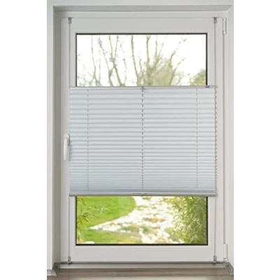 Image de K home Klemmfix Store plissé Occultant Blanc, Intérieur Fenêtre, 85 x 210 cm