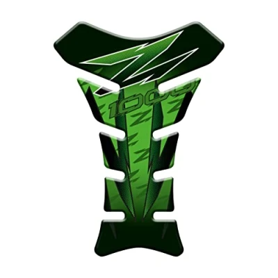 Image de TANKPAD Pare baignoire adhésif synthétique effet 3D compatible avec KAWASAKI Z1000 (Vert)