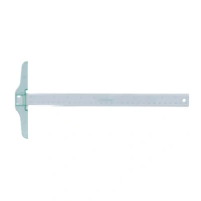 Image de Craftelier Règle de 30 cm (12&quot;) en Forme T Outil Base pour le Scrapbooking et les Projets d&#039;Artisanat Mesures Centimètres Pouces Fabriquée Plastique Turquoise Transparent