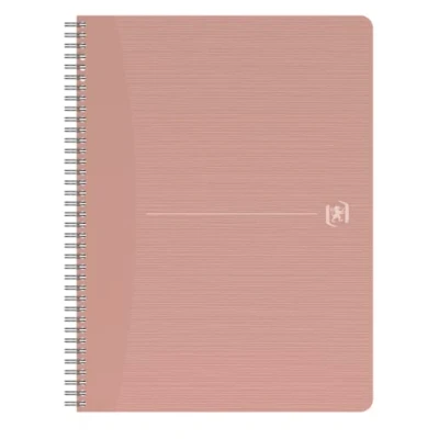 Image de Oxford Cahier A4 à spirales 180 pages quadrillées My Rec&#039;Up en gobelets carton recyclé, rose