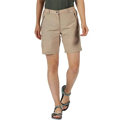 Image de Regatta Short Chaska II léger avec Propriété de séchage Rapide et Multiples Poches Shorts Femme Moccasin FR: 2XL (Taille Fabricant: 20)