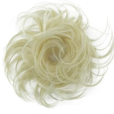 Image de CAISHA Postiche Choucho Avoir Les Cheveux Relevés Volumineux Léger Ondulé Chignon Blonde Blanche HG4a