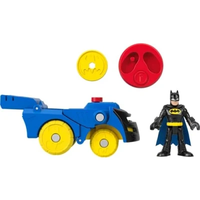 Image de Fisher Price Imaginext Coffret Figurine Batman et Véhicule Transformable en Batmobile Head Shifters DC Super Friends, à Collectionner, Jouet Enfant, Dès 3 Ans, HGX91