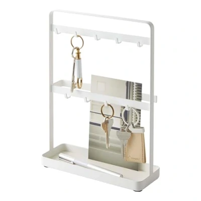 Image de Yamazaki 2777 SMART Support de crochet clé, blanc, Acier, minimaliste, 20 x 7.5 27 c m