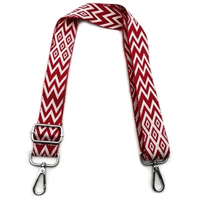 Image de Bandouliere pour Sac à Main Femmes Rouge, Colorée Réglables Sangle Femme avec Mousqueton Argent 3.8cm Remplacement Bretelles Larges Filles DIY Accessoire, #5