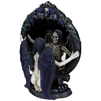 Image de Nemesis Now Fates Miroir réfléchissant en résine Noir 40 cm Taille Unique