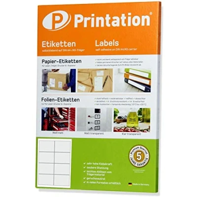 Image de Printation Étiquettes 97 x 67,7 mm autocollantes blanches Lot de 80/10 feuilles A4 2 4 8 frankier stampit internetmarke 3660 4782