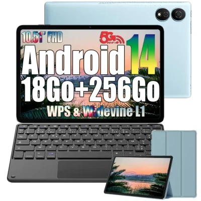 Image de Tablette Wi Fi Blackview OSCAL Pad 80 18 Go + 256 10,51 8200 mAh Android 14 Widevine tablet+keyboard bleu