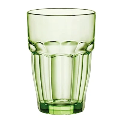 Image de Bormioli Rocco Rock Bar Lounge Mint Boisson Longue Verre 370ml, Vert, trempée, 6