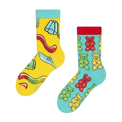 Image de Dedoles Chaussettes Unisexe Homme Femme &amp; Enfants beaucoup designs amusants gauche droite différent, couleur: Multicolore, motif: Oursons en bonbon, taille: 23 26