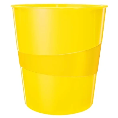 Image de Leitz Wow 52781016 Lot de 6 corbeilles à papier en plastique Jaune 15 l