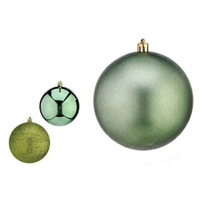 Image de Boules de noël ø 10 cm vert plastique x 11
