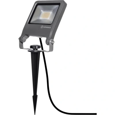 Image de LEDVANCE Endura Flood Spike LED Projecteur Piquet Extérieur Gris foncé 20 Watts 1700 Lumens Blanc Chaud 3000K Etanche IP65