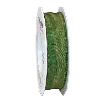 Image de PRÄSENT Lyon Ruban Taffetas Filaire Vert Mousse 25 mm m, Ocre