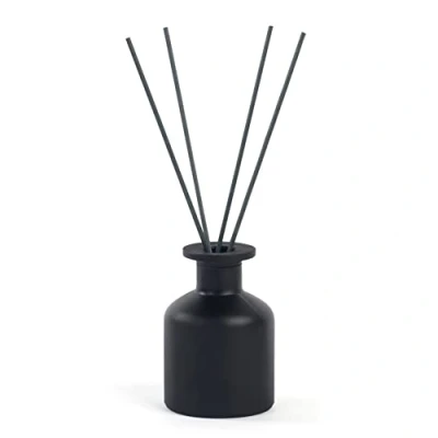 Image de 1 Flacon diffuseur Vide en Verre de 150 ML pour aromathérapie, Mini Vase, Accessoire Parfum, Lot bâtonnets diffuseurs Rechange (Noir)