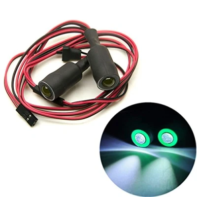 Image de ZuoLan 1 Set 1/10 Echelle RC Crawler Voiture 13mm Vert+Blanc 2 LEDs Angel Eyes LED Headlight / Taillight