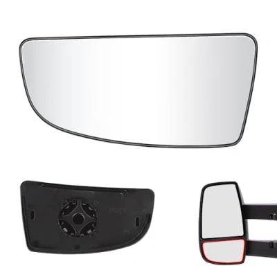 Image de SENZEAL Verre de Rétroviseur Inférieur Gauche pour Ford Transit MK8 2014 2022 Glace Remplacement 1855103 BK3117C718AB (Inférieur Gauche)