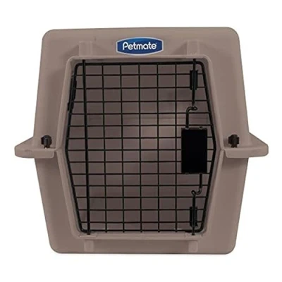 Image de Petmate Ultra Vari Kennel Fashion 21&quot; Caisse de Transport en Plastique Recyclé Chenil ou Solution Sécurisé pour Chiens Jusqu’à 7 Kg Dimension 53.25 x 40.50 38 cm