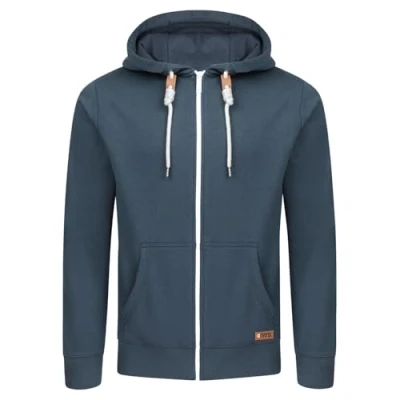 Image de riverso RIVThilo Sweat Shirt à Capuche pour Homme zippé Basic Uniforme Coton Gris Marron Vert Rouge Bleu Noir S M L XL 2XL 3XL 4XL 5XL XX Large