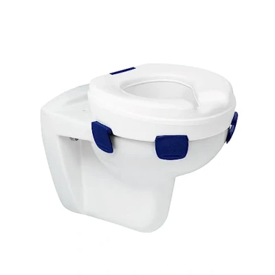 Image de Rehausseur wc Rehausse avec abattant Élève jusqu&#039;à 11 cm 4 Clips Modèle Clipper III