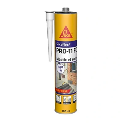 Image de Sikaflex PRO 11 FC Purform Blanc, mastic polyuréthane PU tout en 1, multi matériaux, étanche intérieur et extérieur, 300ml